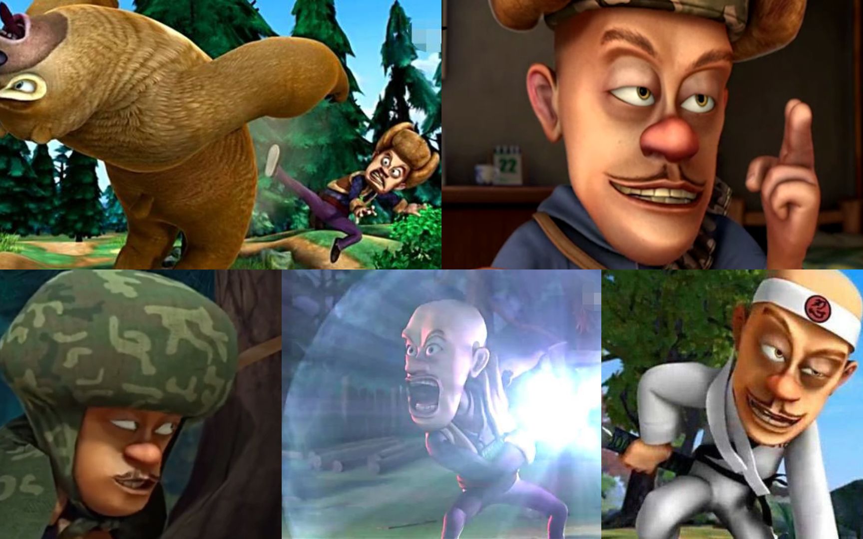 光头强会功夫?看看他的身手,肯定是位少林武僧_哔哩哔哩_bilibili