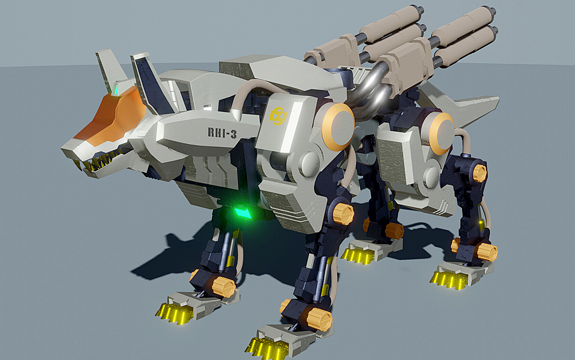 【3dmax】用3dmax教你制作一只"机械狗",超详细动物机甲模型布线教程