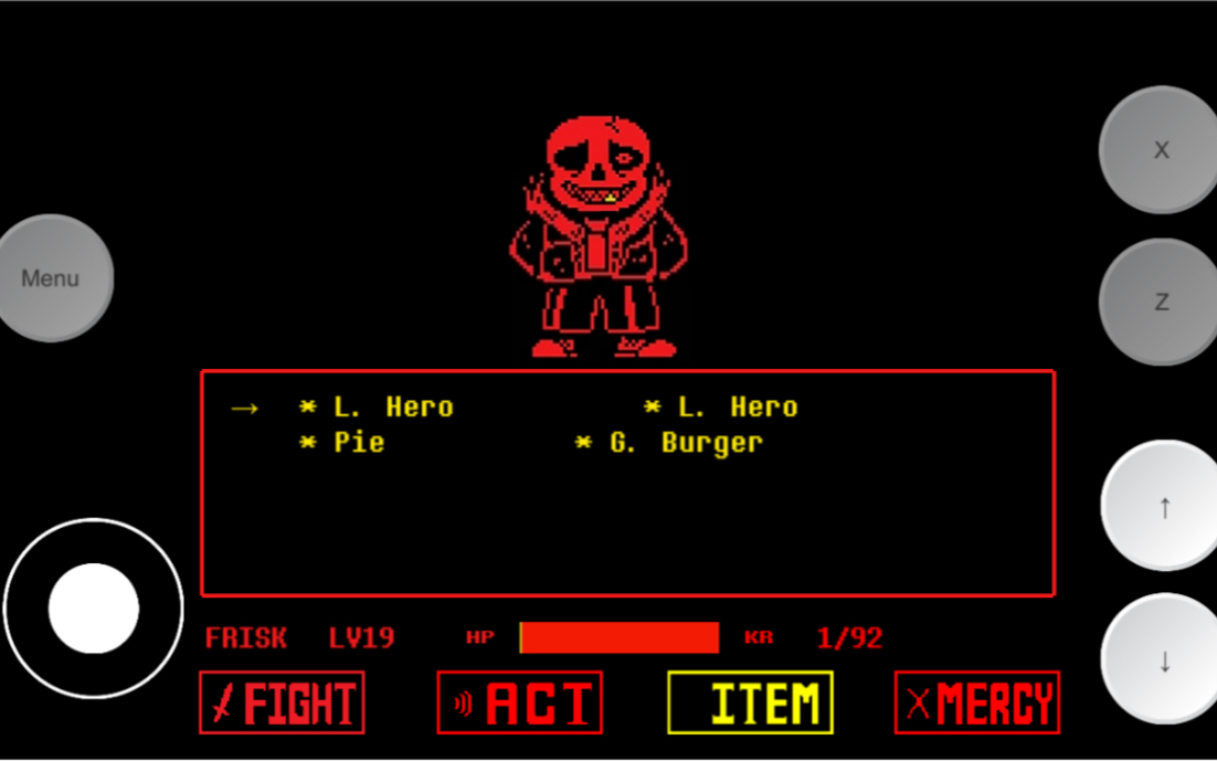 underfell一阶段手机无药