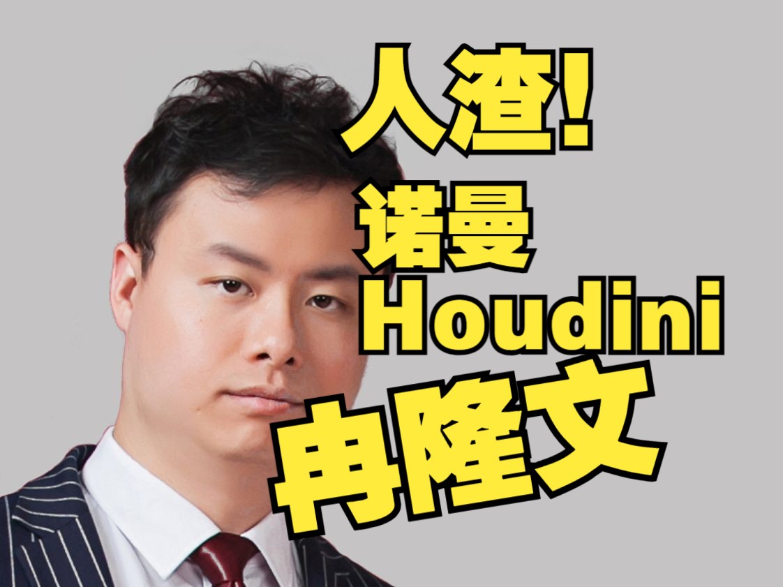 诺曼Houdini — 冉隆文【打不死的蟑螂 & 方块仔创始人】!哔哩哔哩bilibili