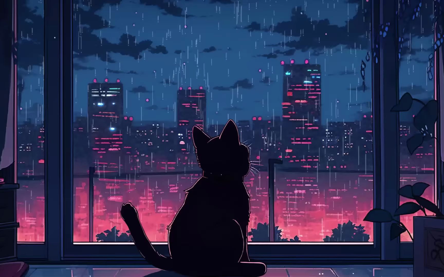 sleepy雨夜lofi猫混合物beats to sleep _ chill to