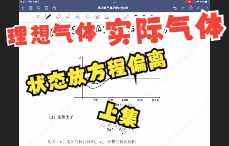 [图]《2023年考研专业课》《工程热力学》《实际气体与理想气体状态方程偏离上集》