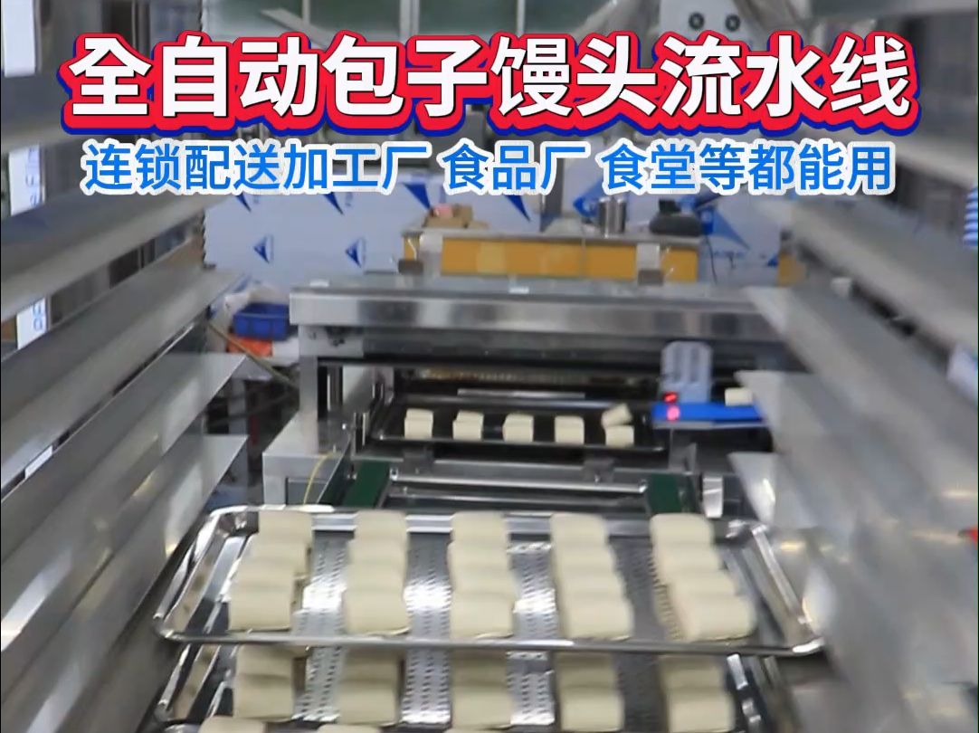 全自动包子馒头流水线,食堂大型加工厂制作包子跟方馒头