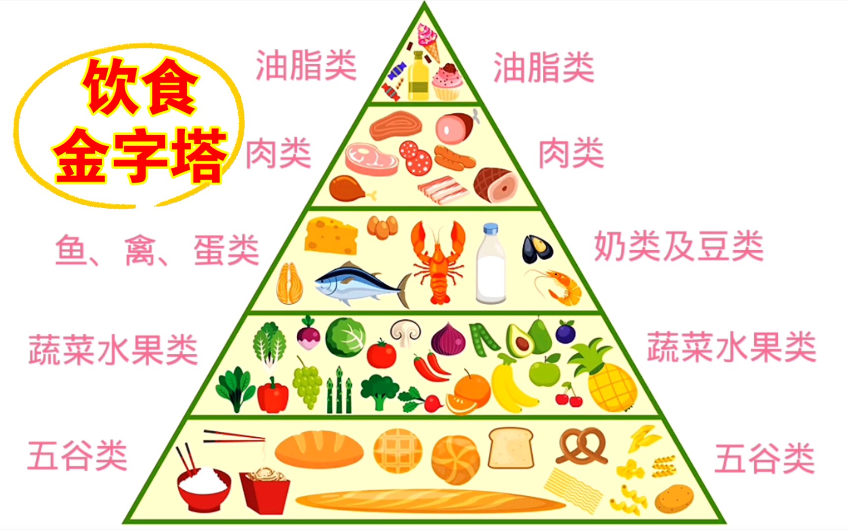 健康饮食表金字塔图片