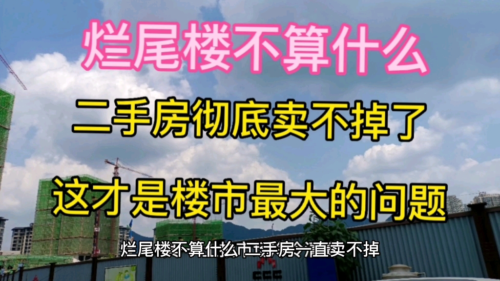 烂尾楼不算什么,二手房一直卖不掉,这才是楼市最大的问题哔哩哔哩bilibili