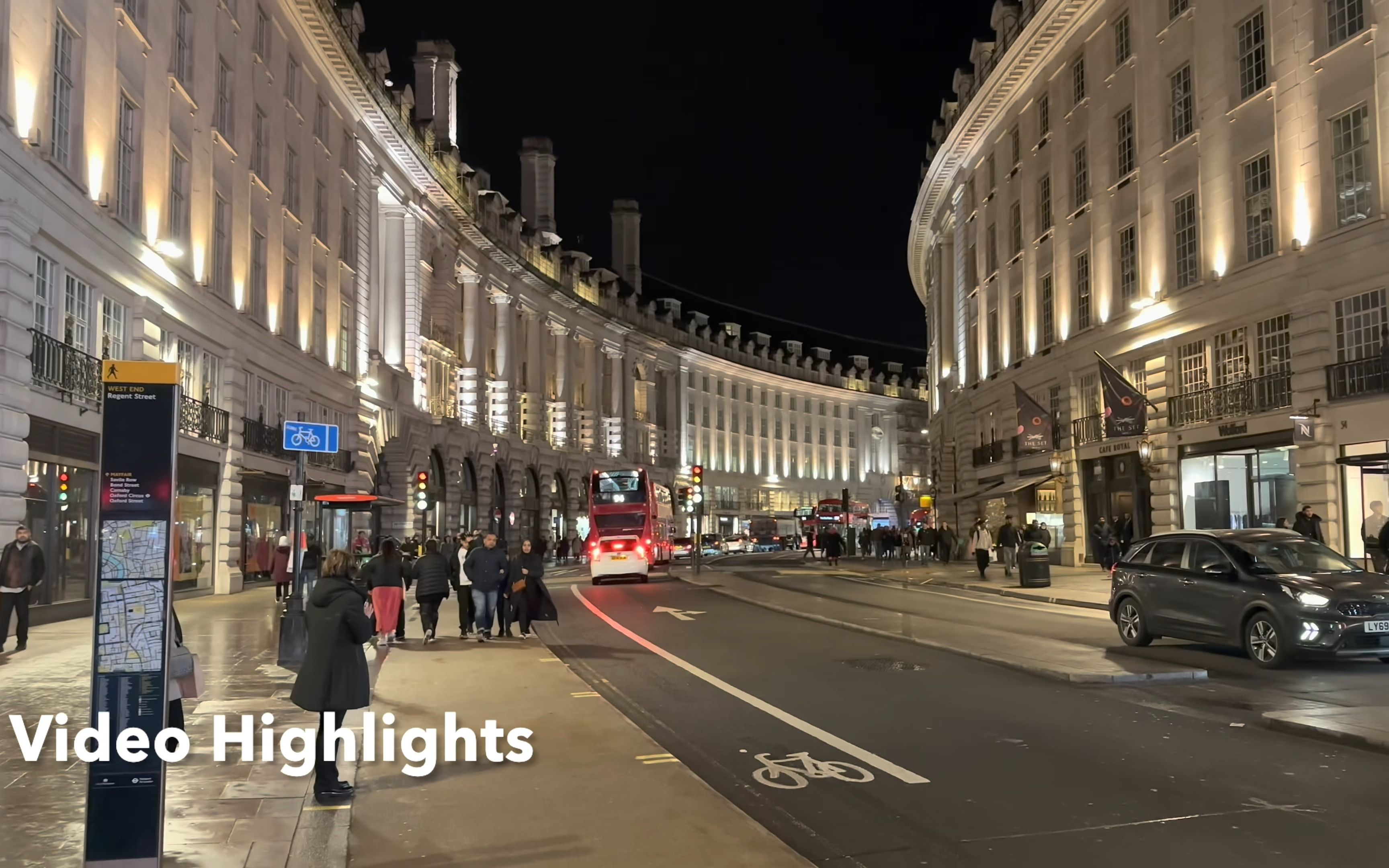 【超清英国】【4k】在英国伦敦市中心的夜晚街头散步漫步