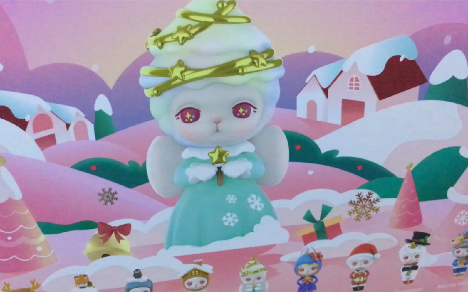 泡泡玛特 popmart bunny圣诞限量款开箱视频 超级难买的一套