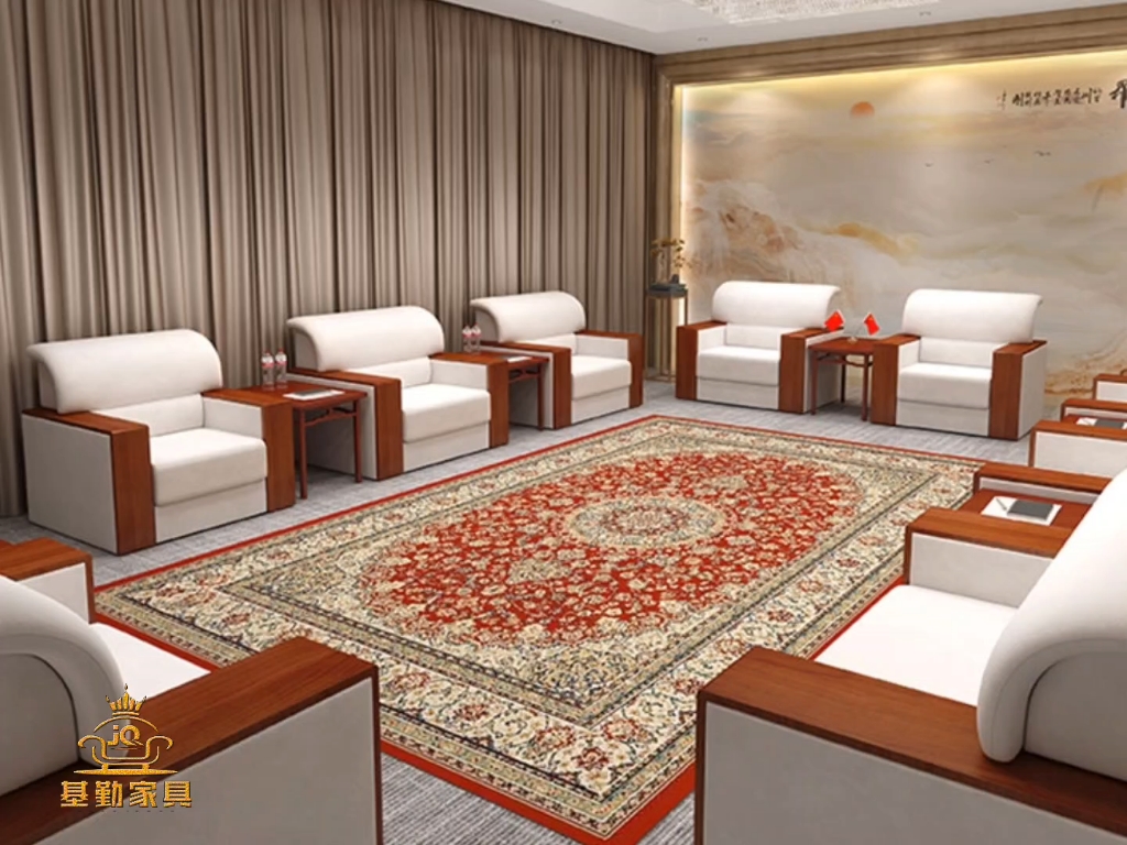 办公室贵宾接待商务洽谈会议室会客厅沙发茶几厂家