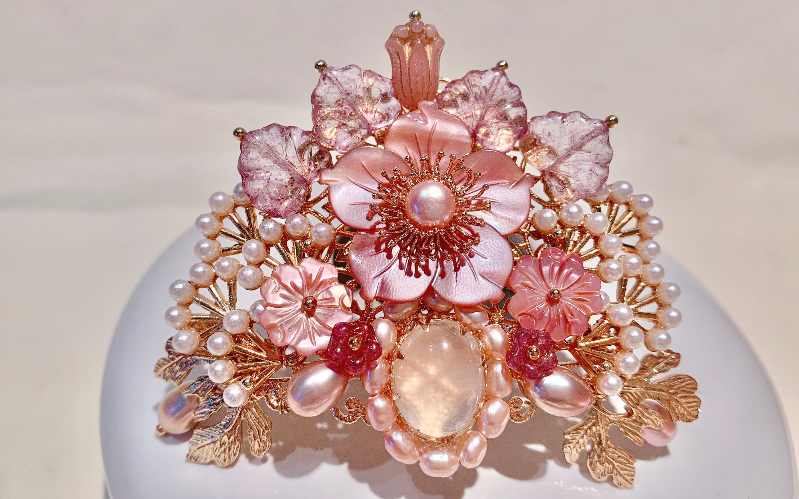 【汉服配饰】胭脂小花冠现货两只敲可爱的两只