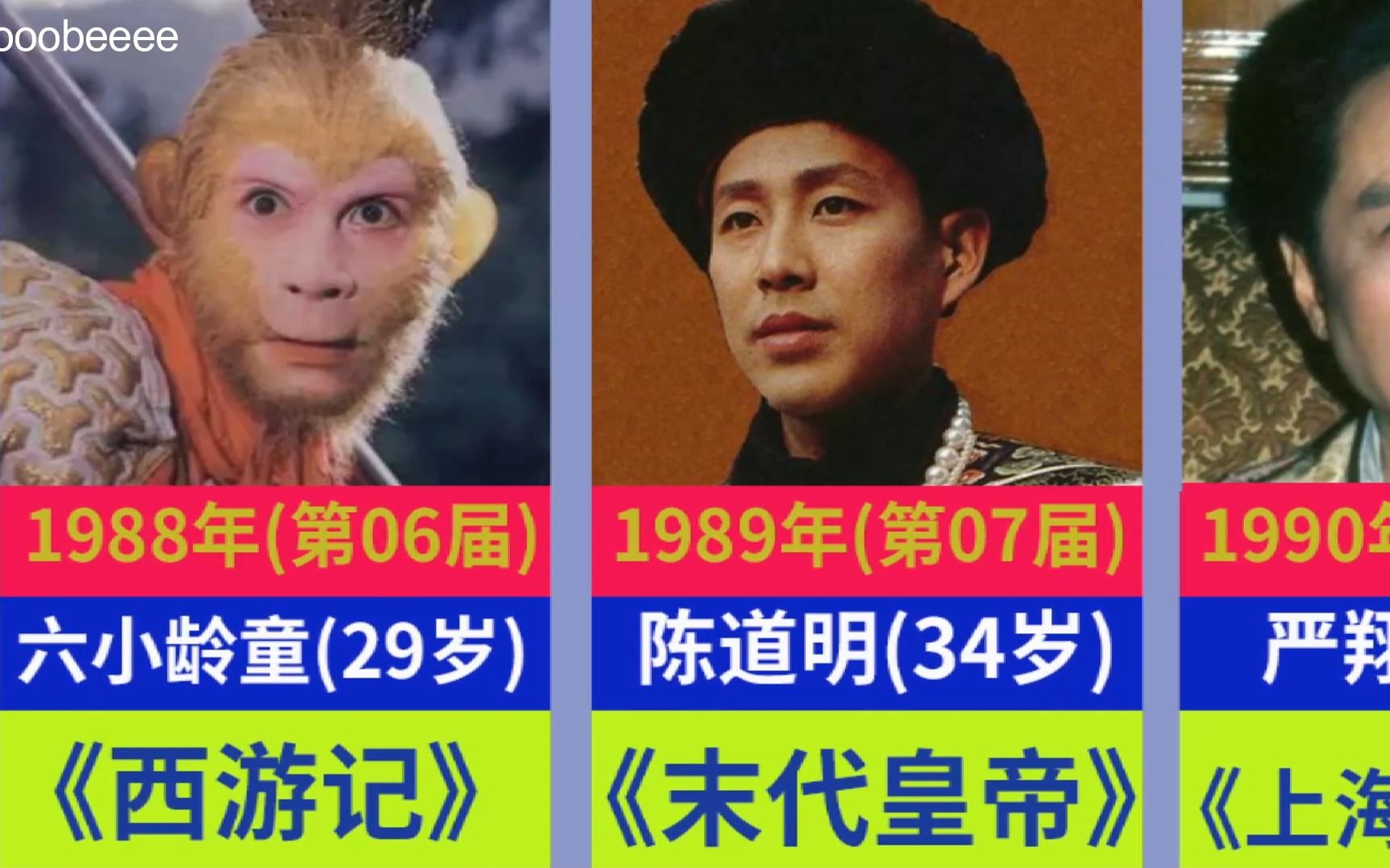 中国电视剧金鹰奖历届最佳/优秀男演员(19832022年),回归初心哔哩哔哩bilibili