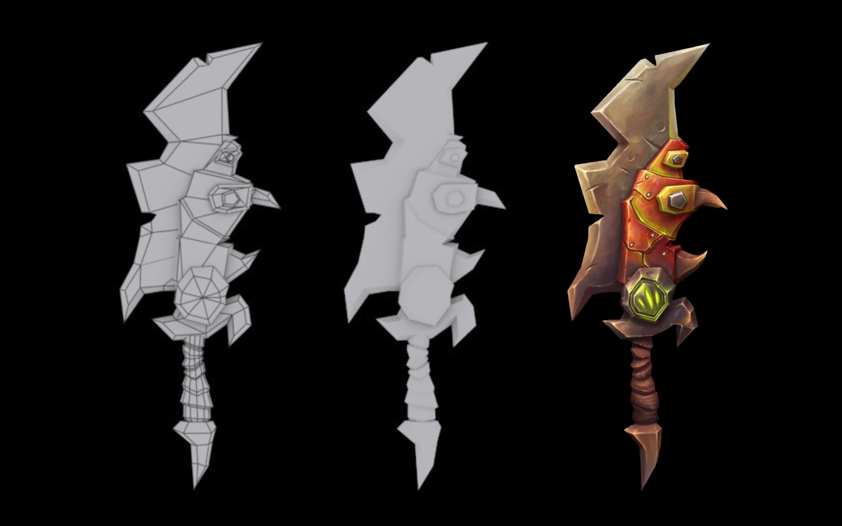 【3dmax建模】新手从做一把喜欢的武器开始,短刀武器模型制作教学