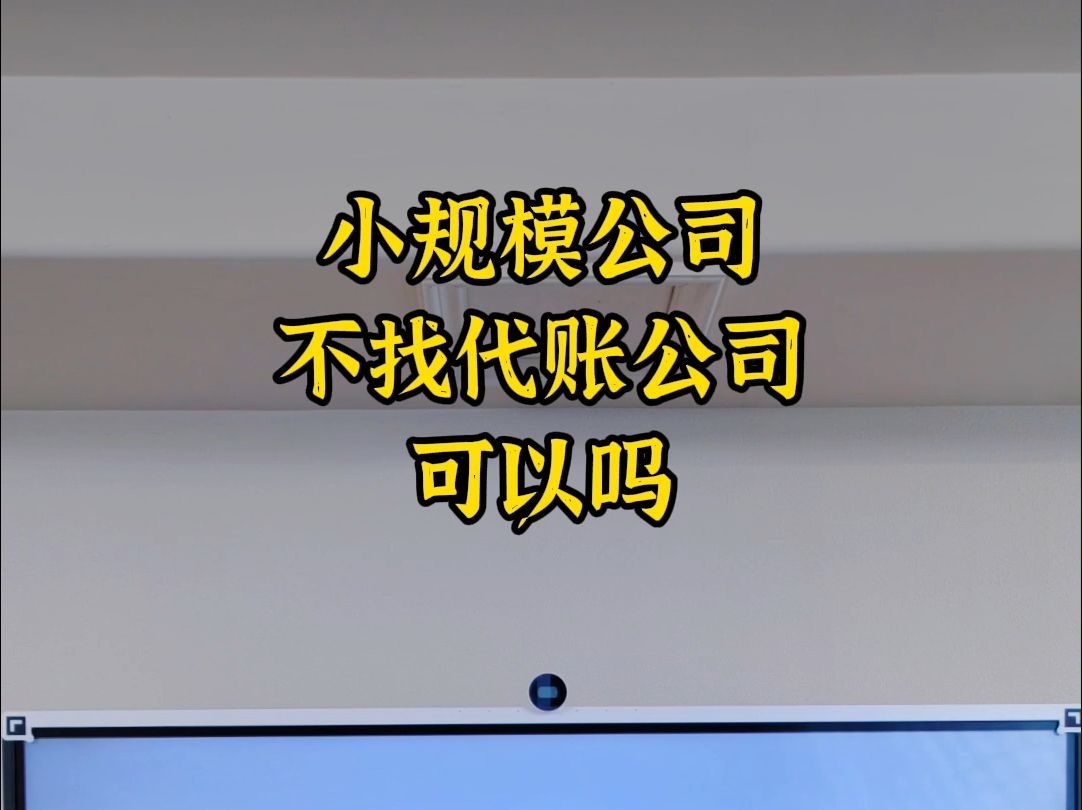 小规模公司不找代账公司可以吗哔哩哔哩bilibili