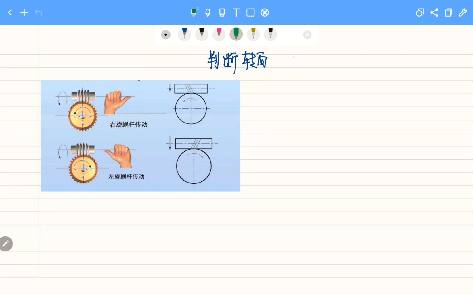 蜗轮蜗杆旋向转向判别哔哩哔哩bilibili