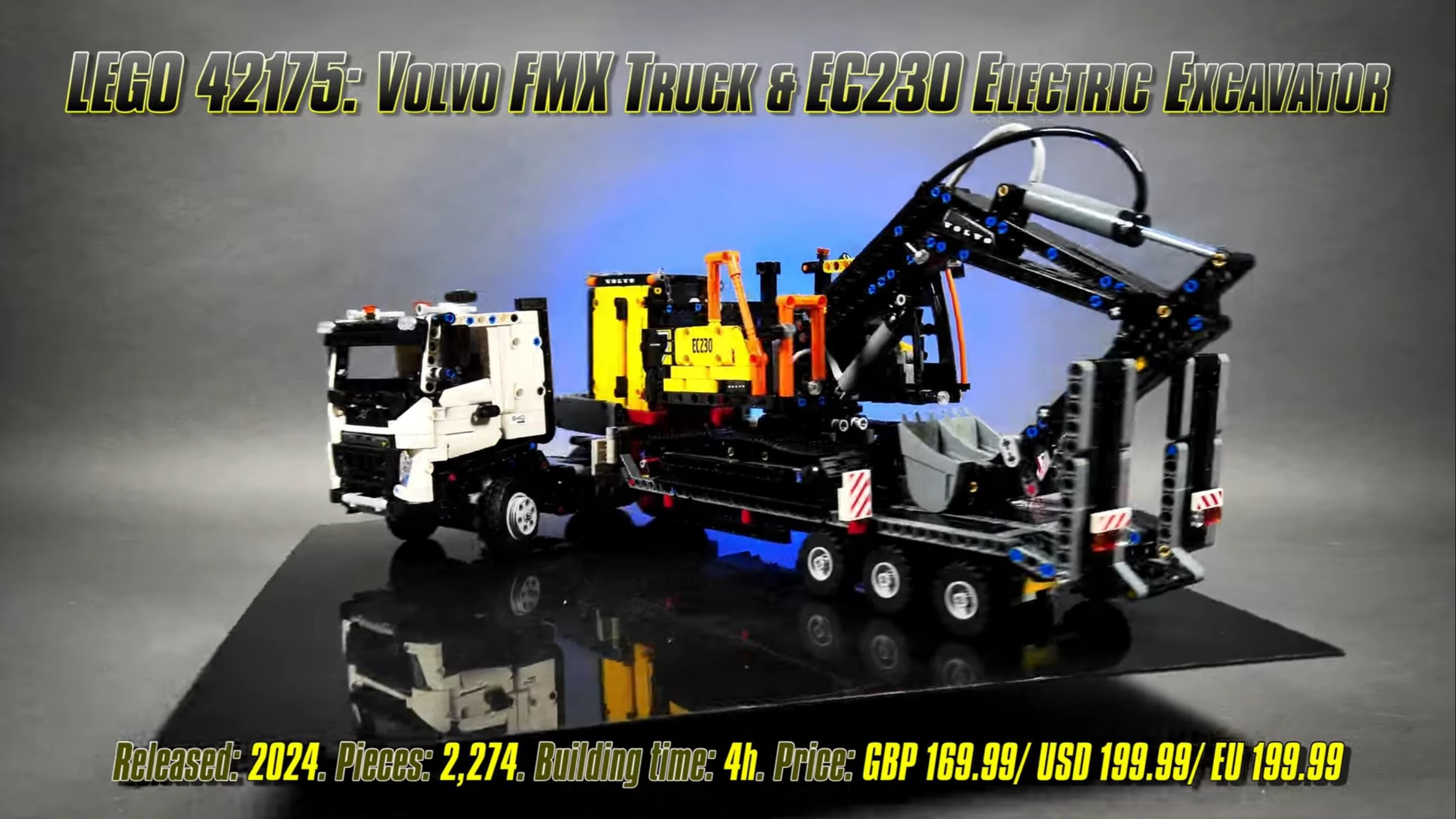 lego 2024 科技系列 乐高42175 volvo fmx 卡车和 ec230 绿色动力挖掘