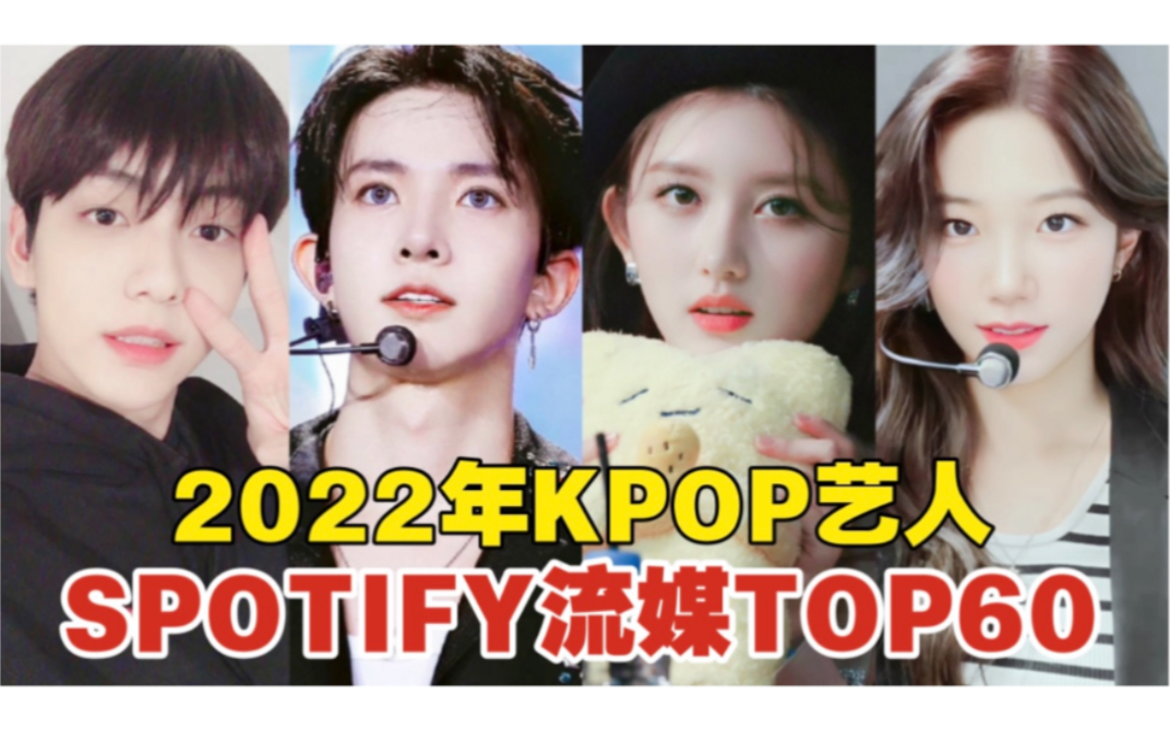 2022年韩国艺人歌曲SPOTIFY流媒TOP60(2022.1~5.30)哔哩哔哩bilibili