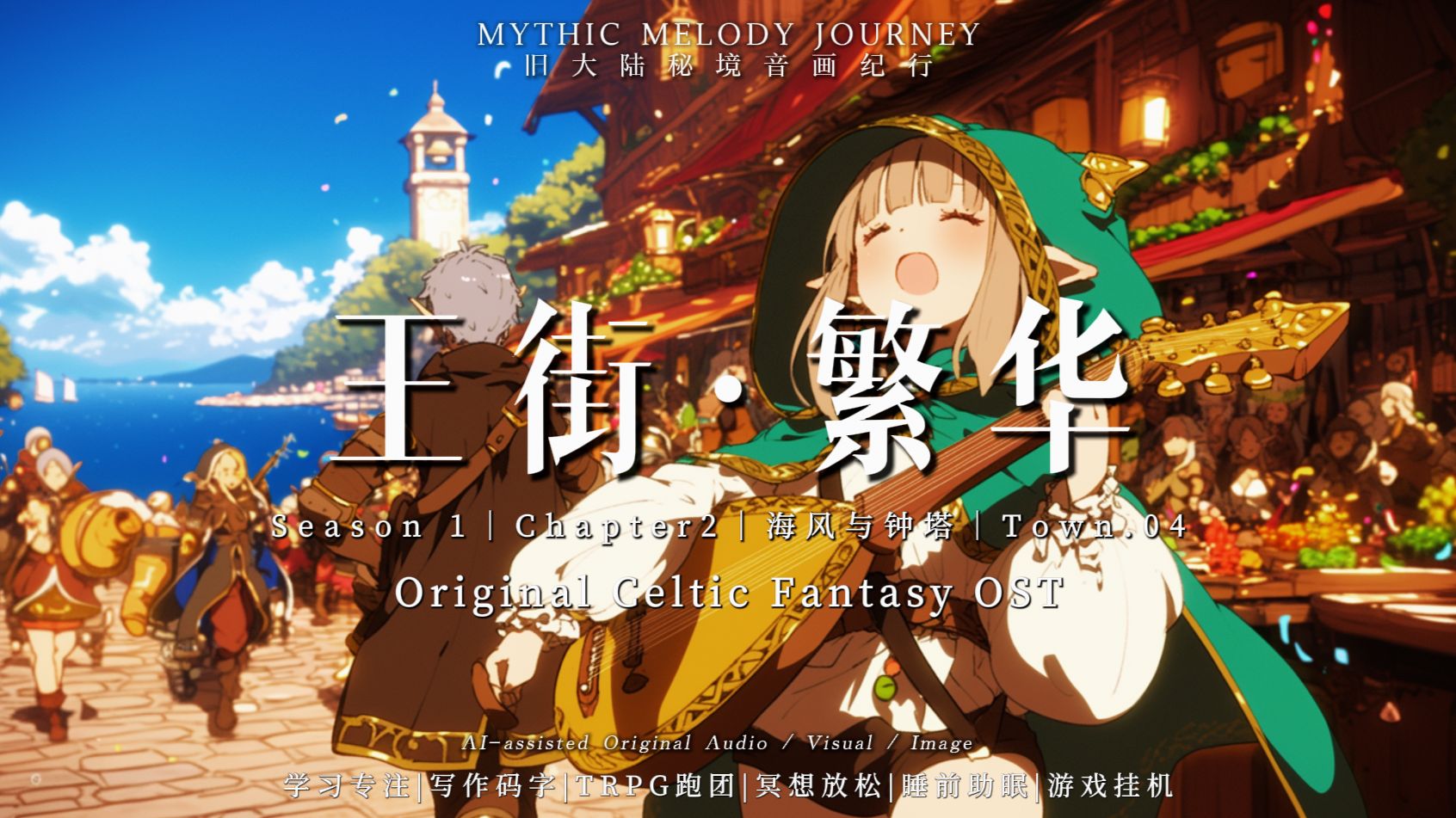 Town.04｜王街·繁华｜盛夏王都长街与市集民谣｜1小时原创凯尔特幻想音乐｜学习·阅读·写作·治愈BGM