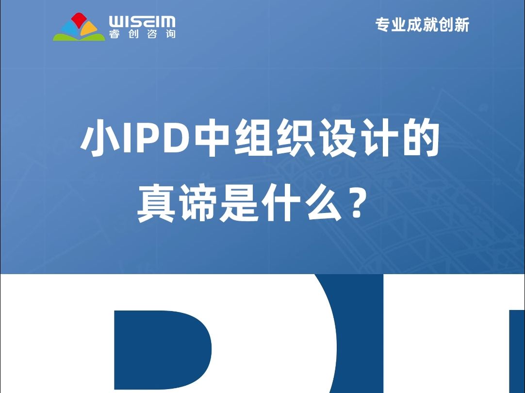 小IPD系列 |小IPD中组织设计的真谛是什么?哔哩哔哩bilibili