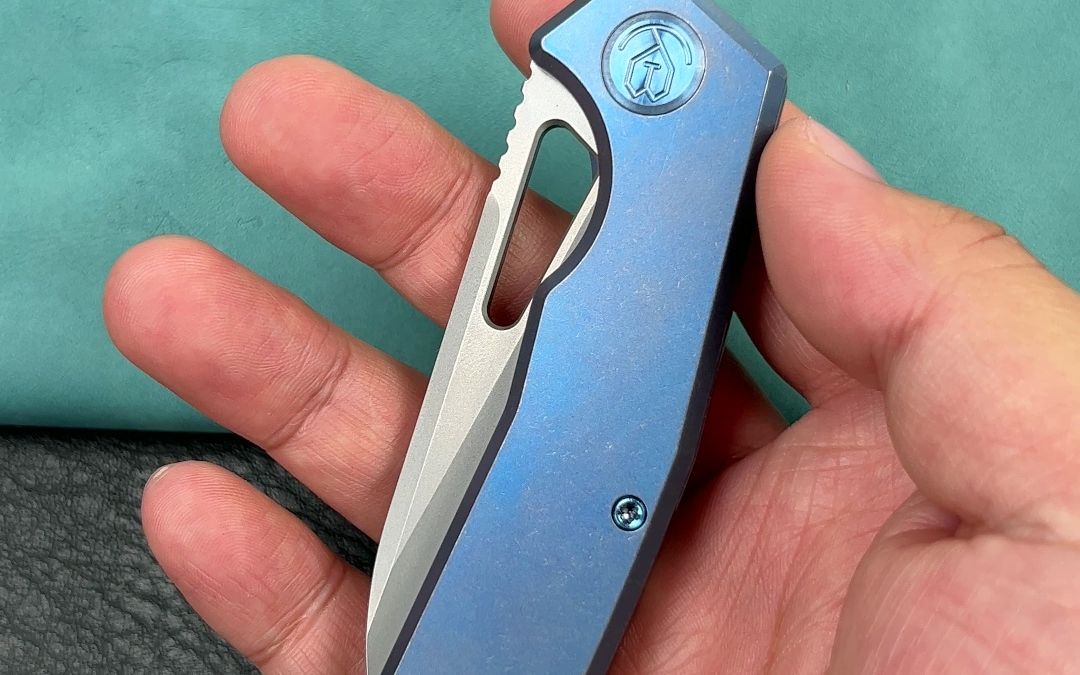 kubey酷备 kb284b vagrant s35vn钢 titanium蓝色钛合金手柄折刀