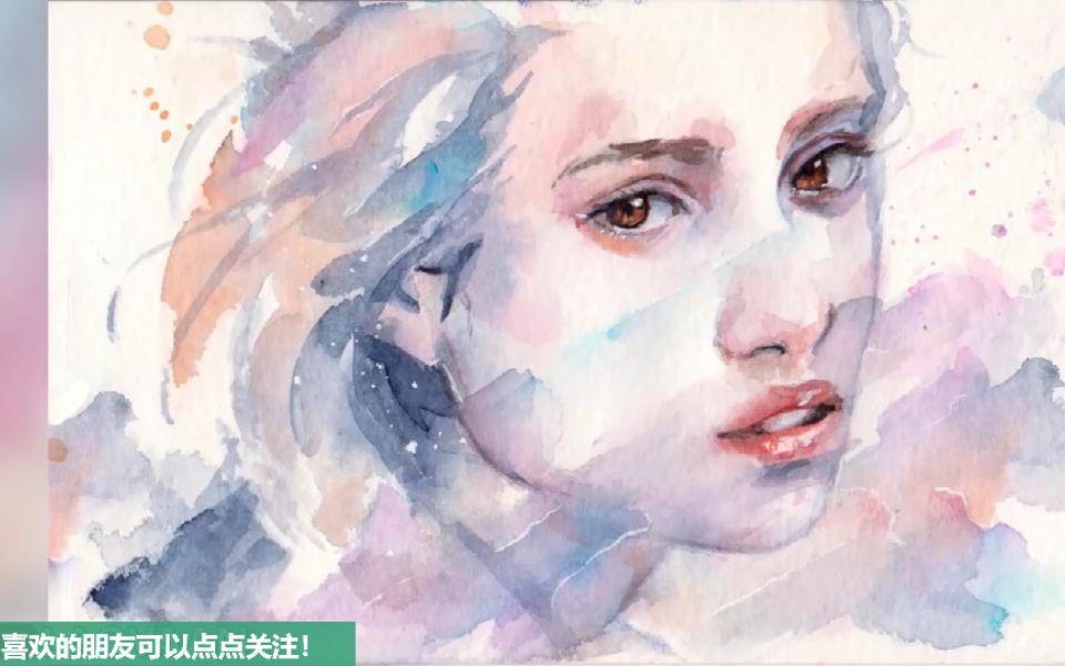 [图]【水彩绘画】-那最后一次回眸，便是这一辈子~