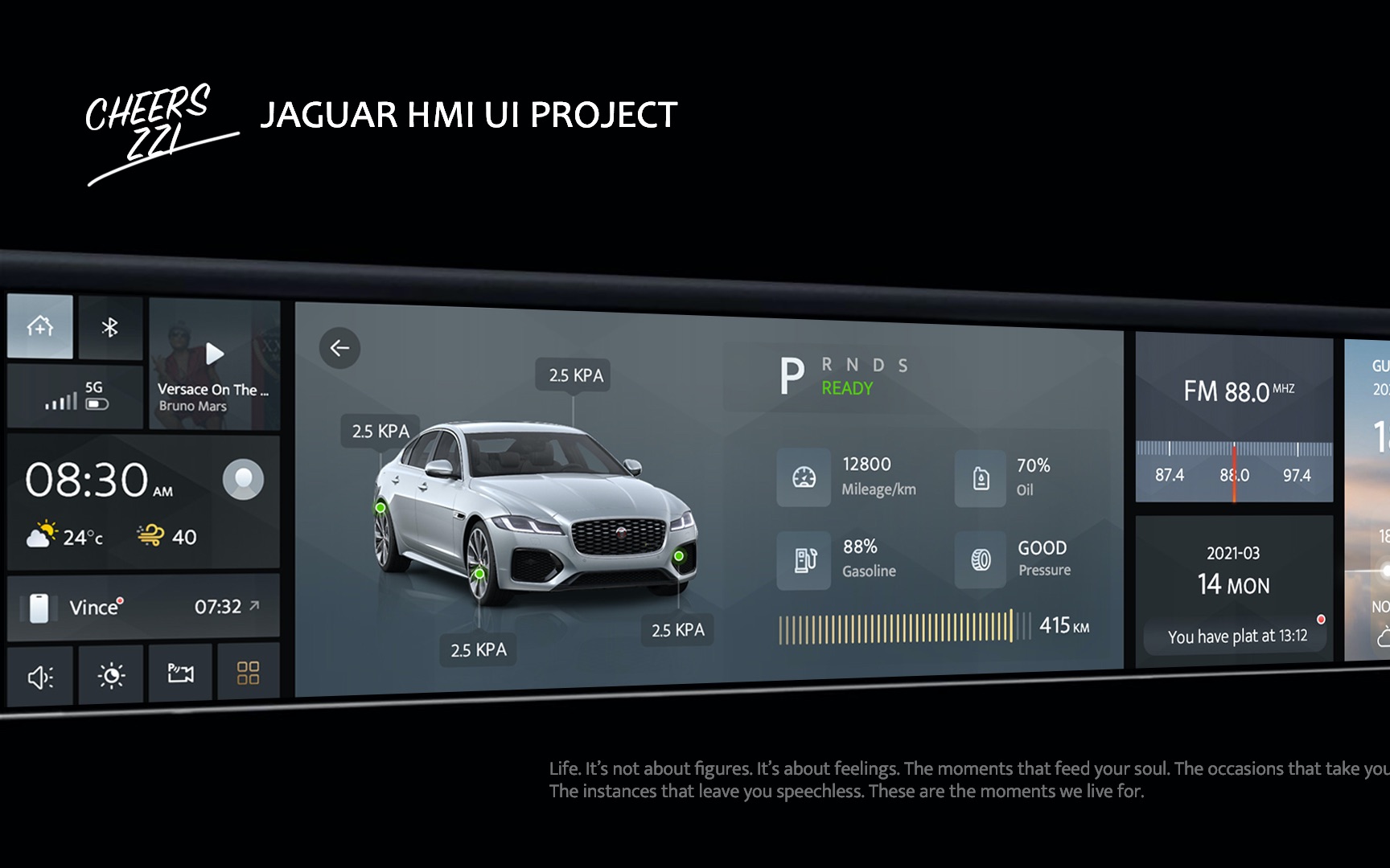 捷豹车联网  JAGUAR HMI UI PROJECT II哔哩哔哩bilibili