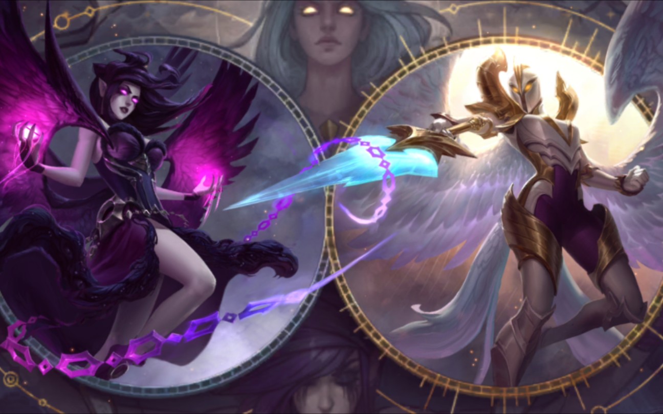 lol手游国际服2.6版本,审判天使,堕落天使技能模型预览,重做蒙多预览.