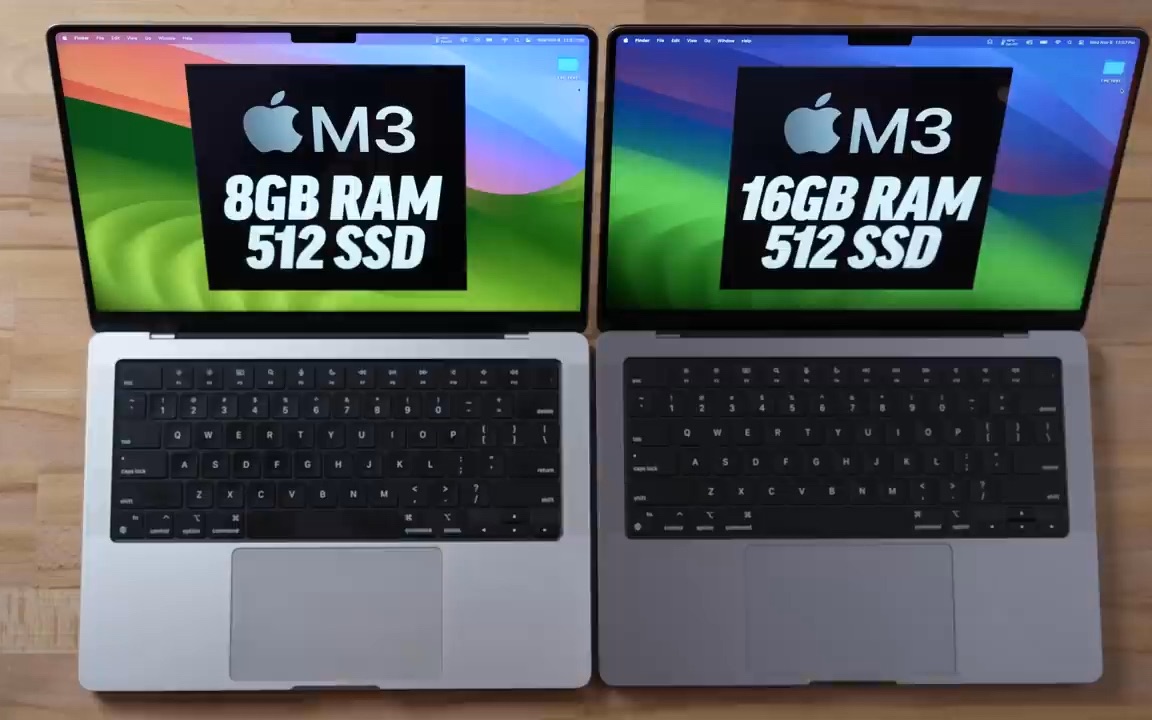 m3 macbook pro 8gb vs 16gb ram how bad is base model