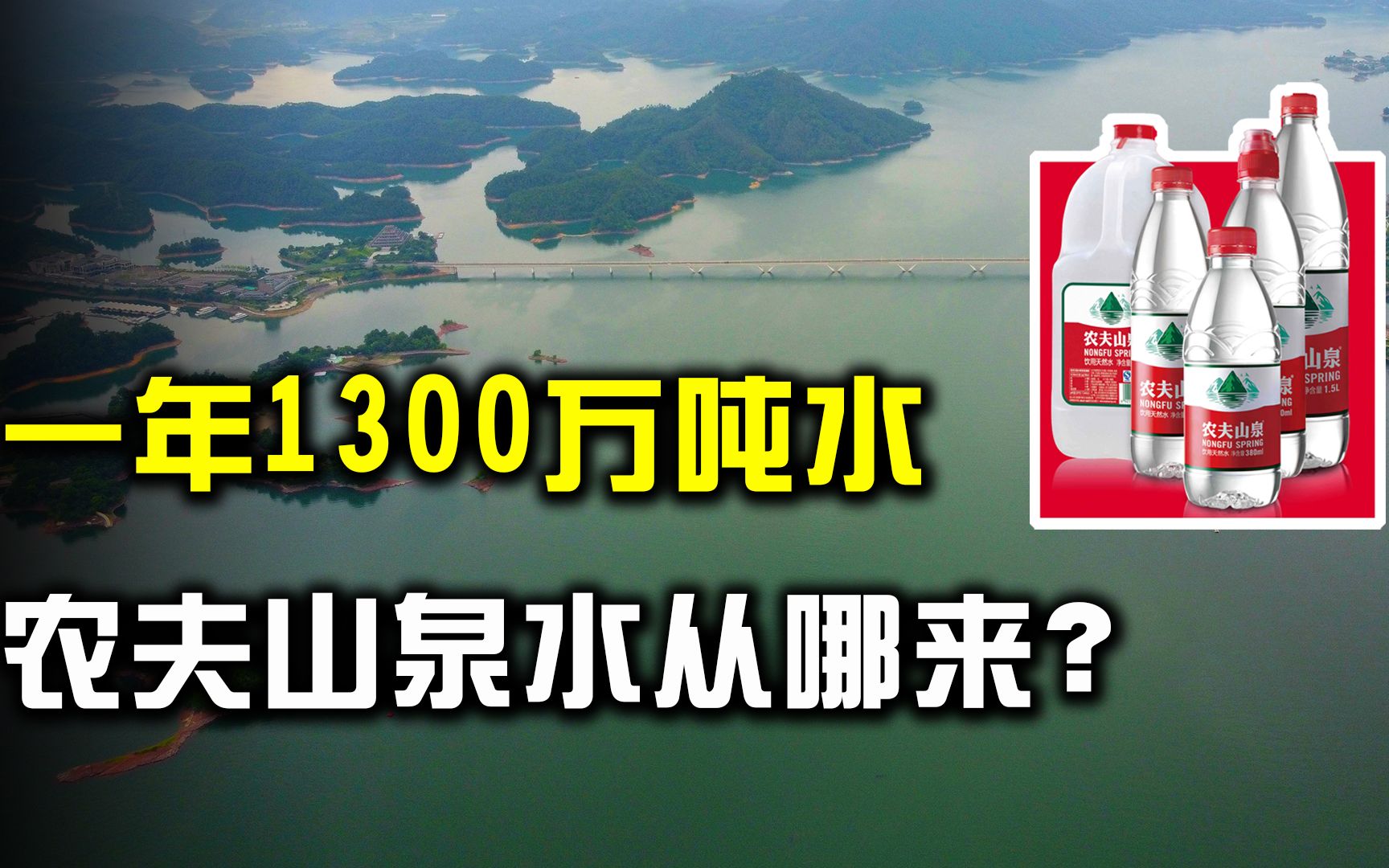 农夫山泉每年卖出1300万吨,水是从哪里来的?会不会把泉水掏空?哔哩哔哩bilibili