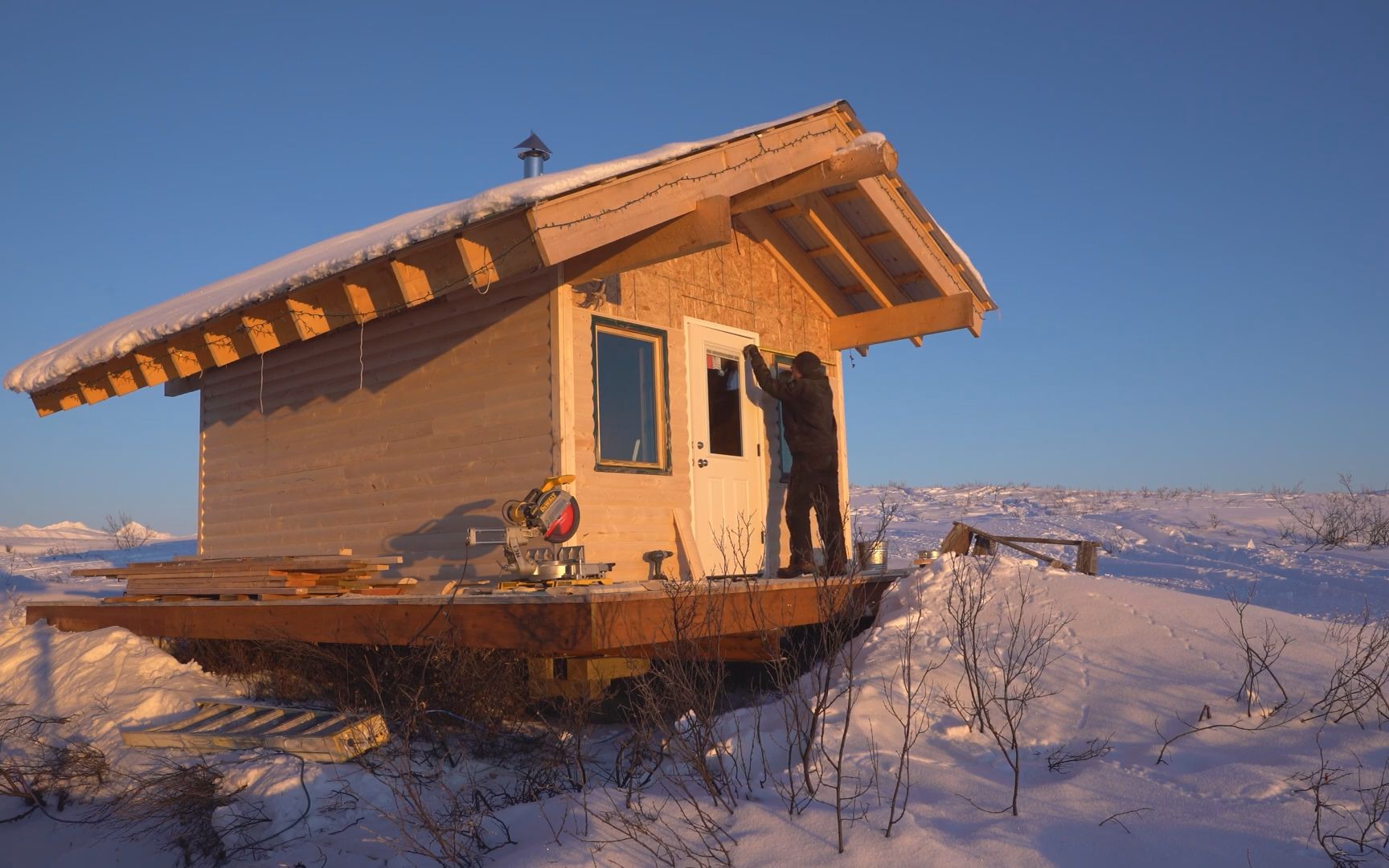 【延时摄影】在阿拉斯加建小木屋