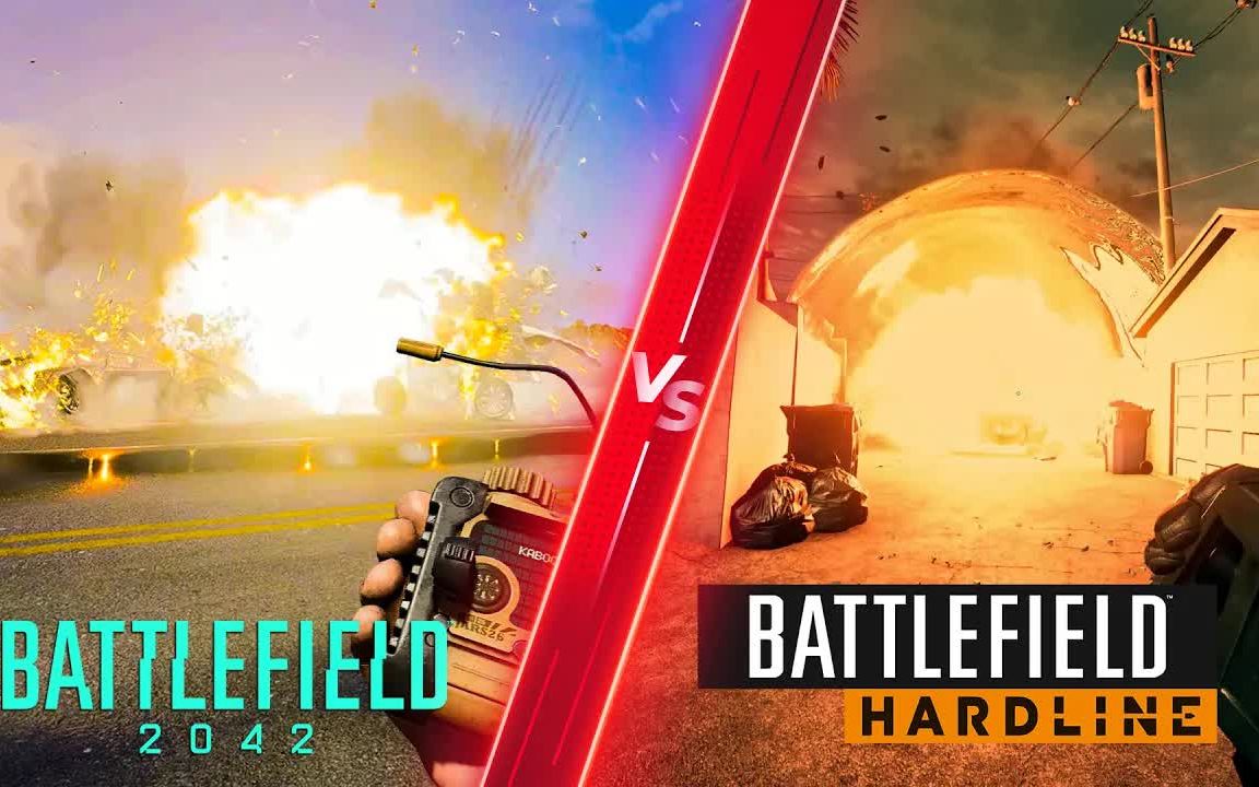 [图]Battlefield 2042 (BETA) vs Battlefield Hardline - 直接对比！注意细节和图形！4K