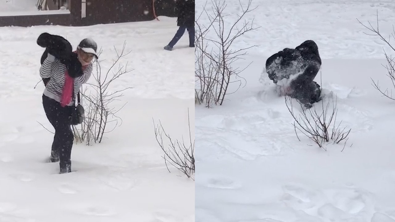 东北独有方式看大妈雪地洗貂皮大衣瞬间感觉自己花了冤枉钱