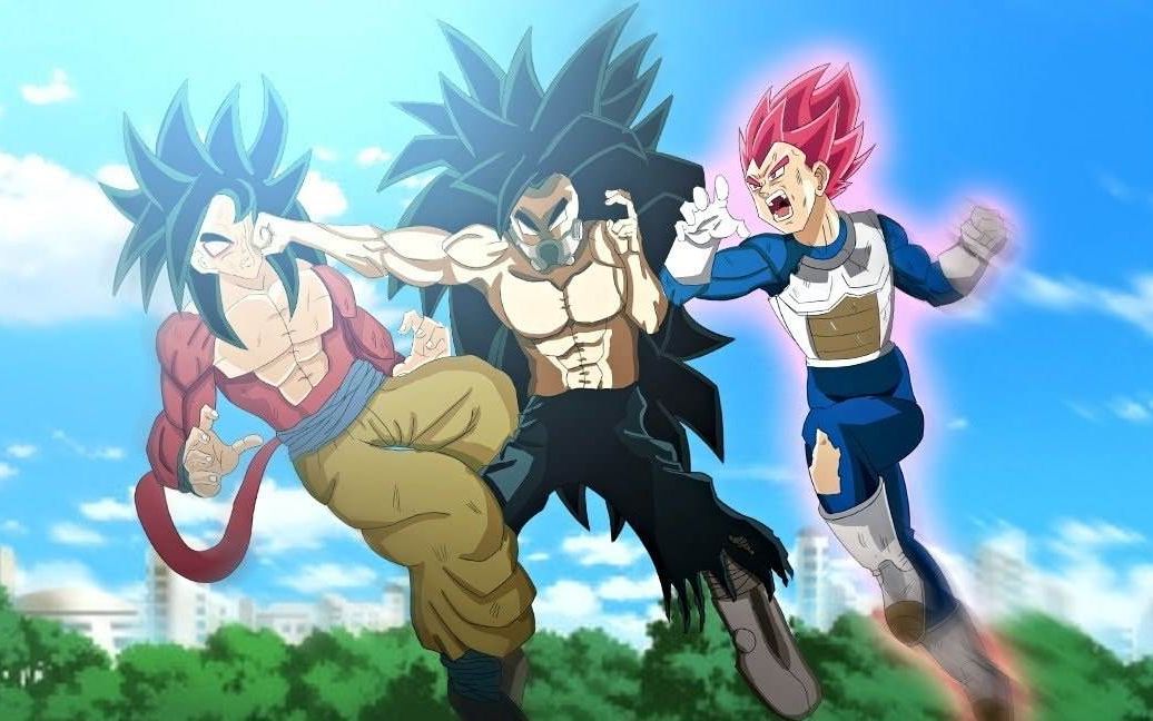 超级龙珠英雄 超级赛亚人超蓝孙悟空大战邪恶赛亚人拯救队友