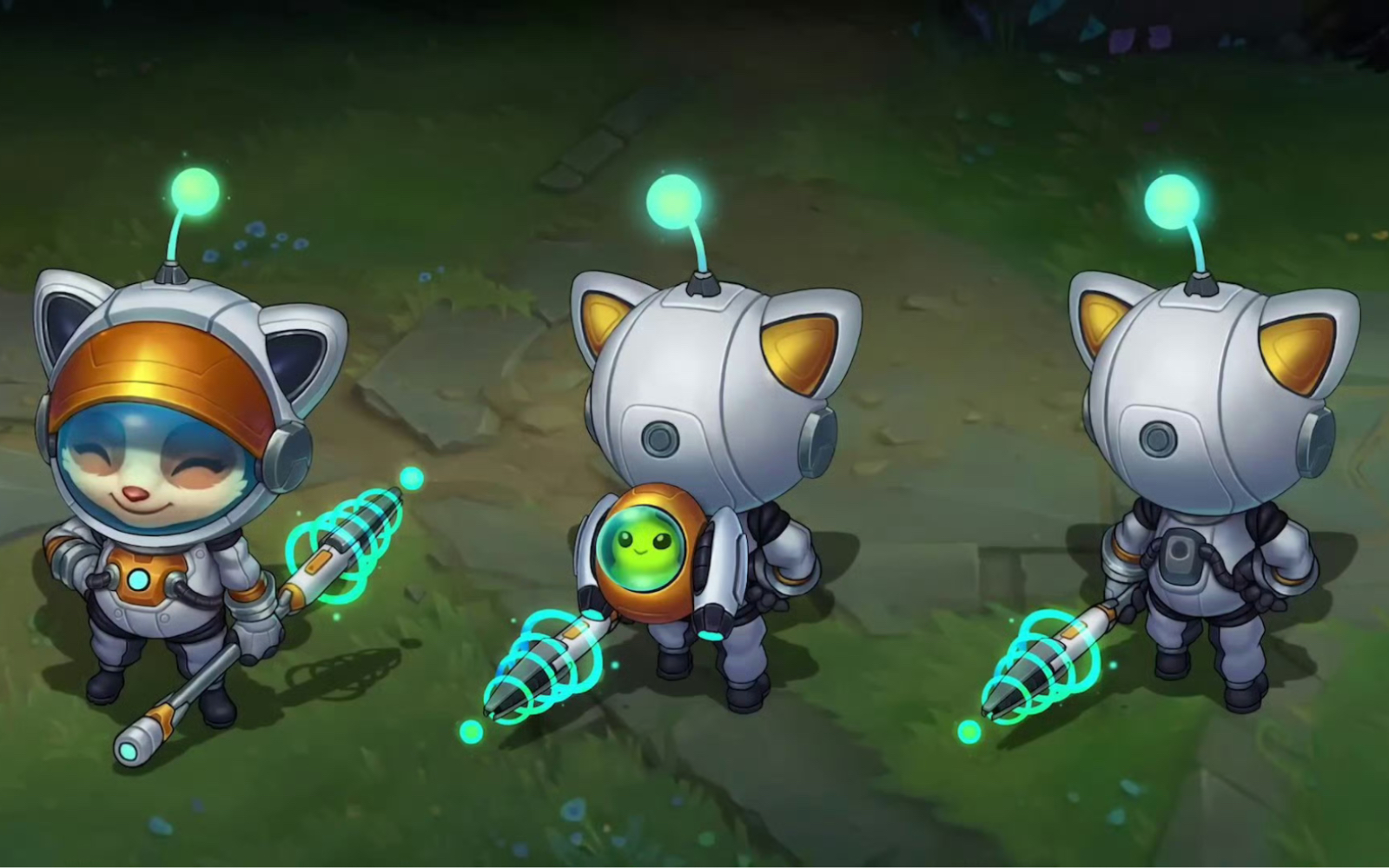 新版宇航员提莫好可爱!盲僧 提莫asu皮肤设计稿!