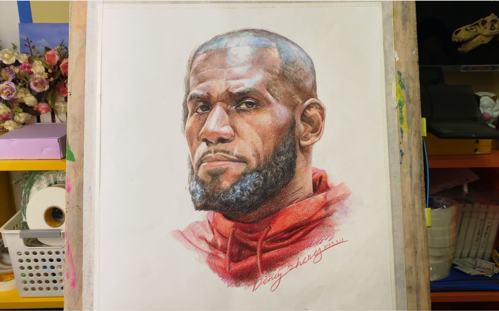 第一次尝试彩铅 那就画詹姆斯吧