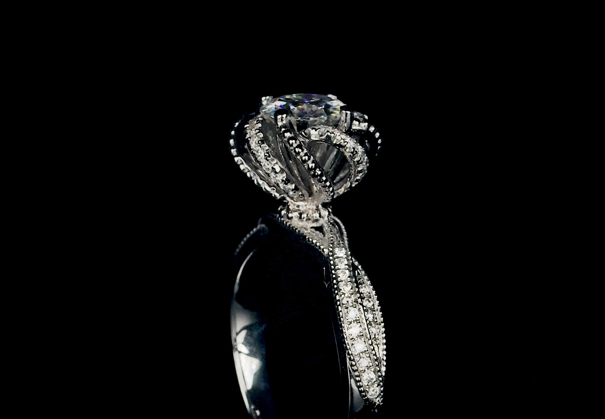 手工制作玫瑰喷泉钻戒