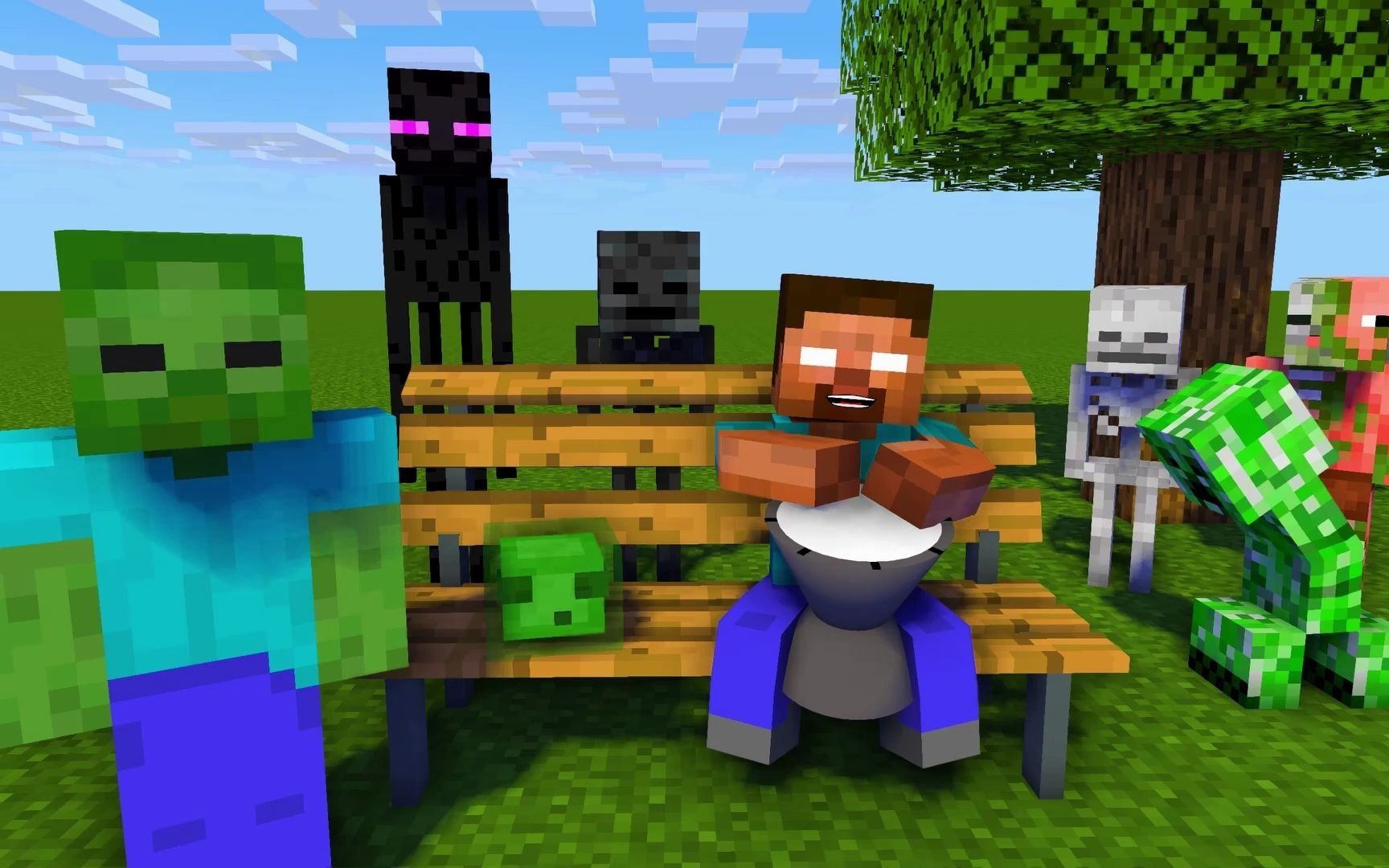 【我的世界】 之 【怪物学院】vibing to ievan polkka (cat vibing