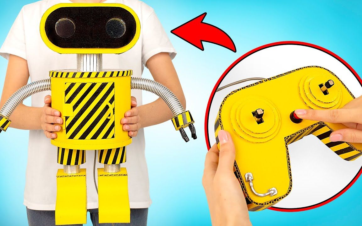 机灵小山姆:趣味diy带遥控功能的超赞纸板机器人,你绝对会喜欢!