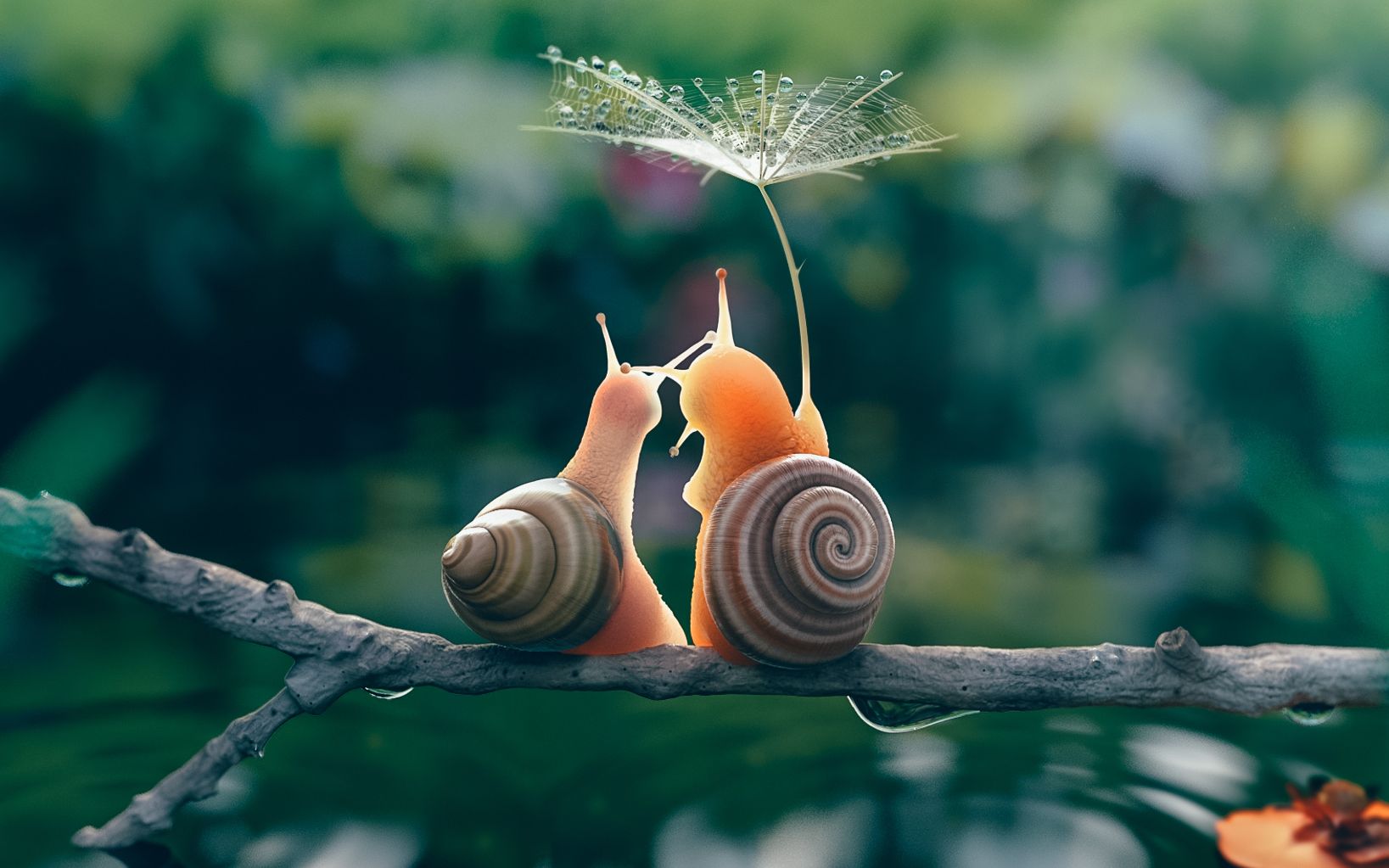 蜗牛图片唯美情侣可爱图片