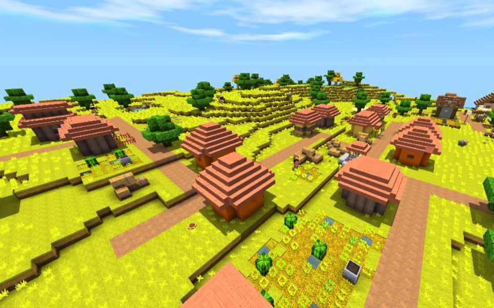 在迷你世界还原mc特色村庄