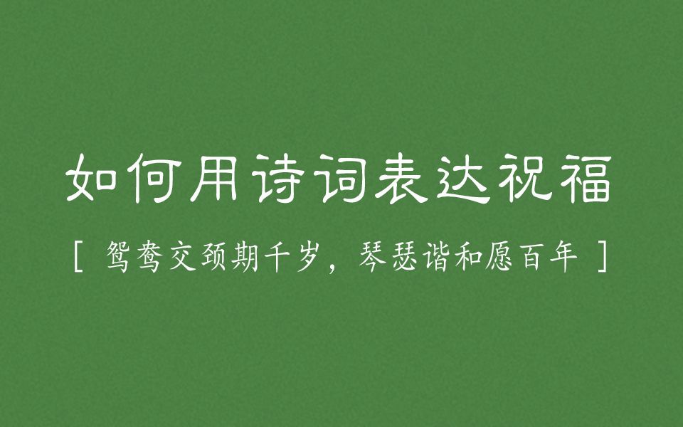 “皎若太阳升朝霞,灼若芙蕖出渌波.” | 如何用诗词表达祝福哔哩哔哩bilibili