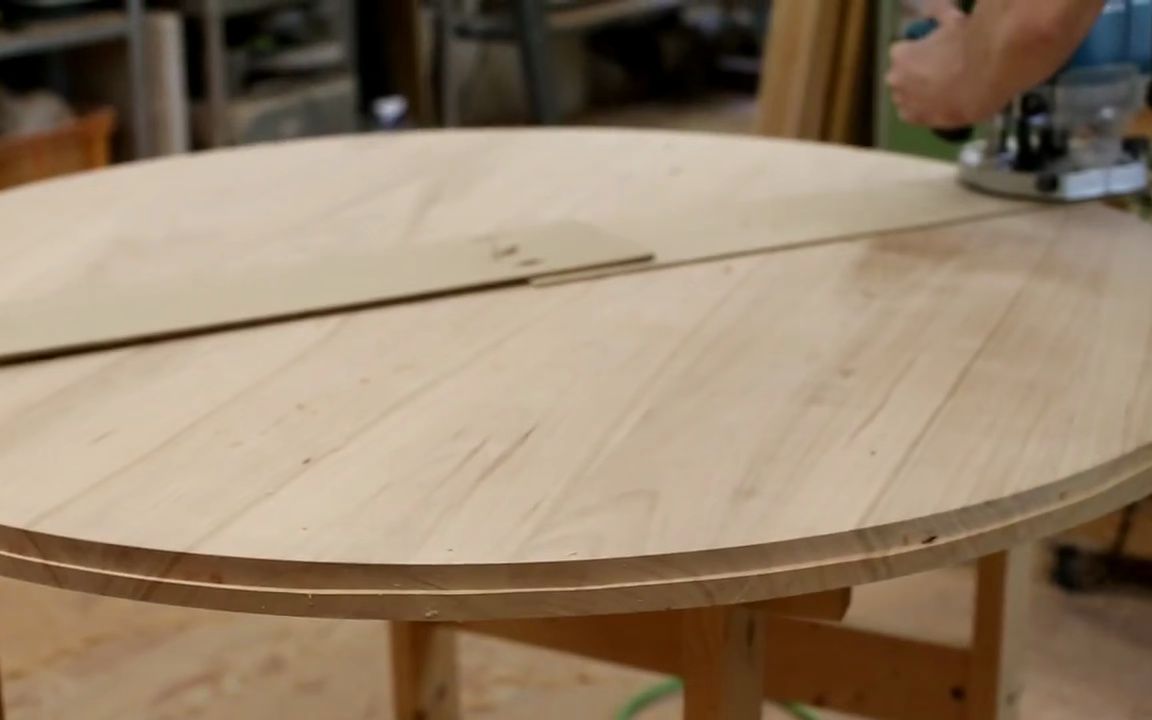樱桃木圆桌制作手工木工制作视频