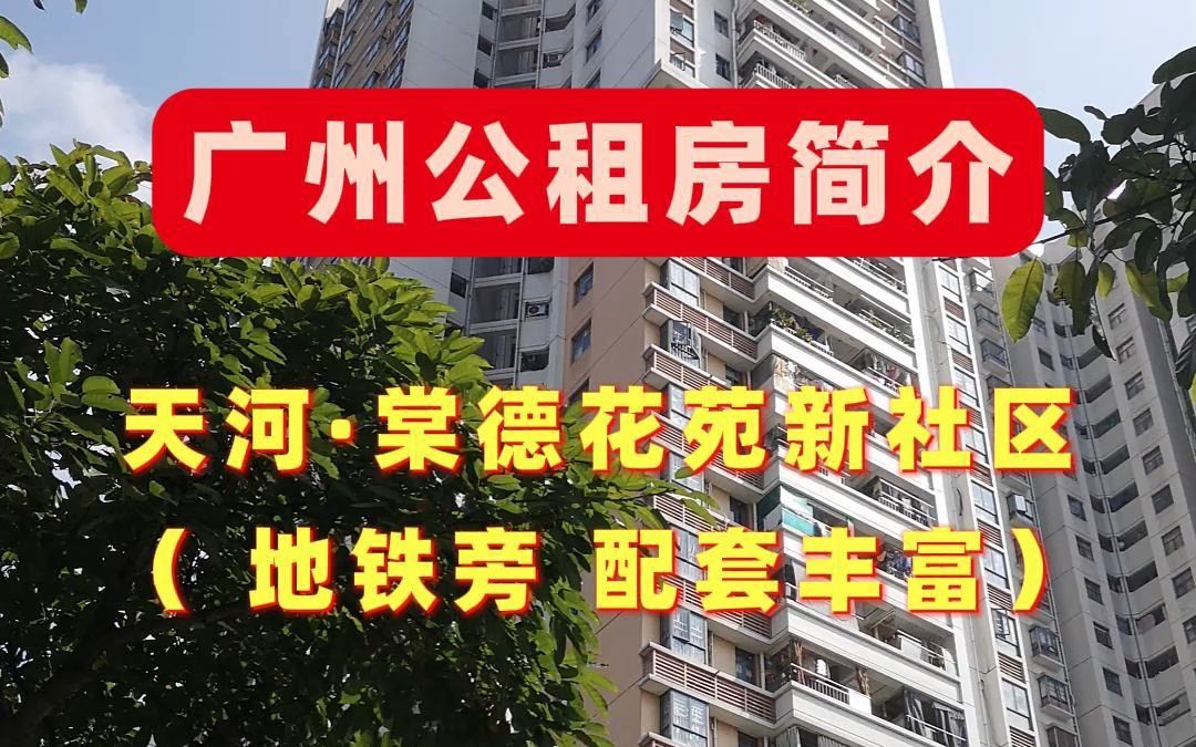 中心区地铁盘 广州天河区棠德花苑新社区公租房哔哩哔哩bilibili