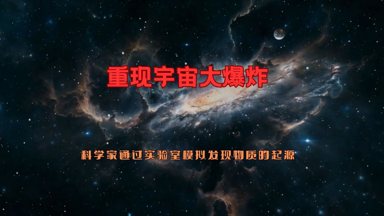 重现宇宙大爆炸:科学家通过实验室模拟发现物质的起源