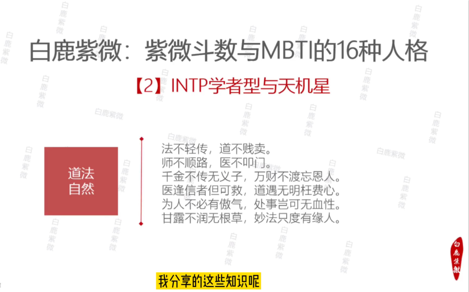 114白鹿紫微斗数从0到1:紫微斗数与MBTI的16种人格【2】INTP学者型与天机星哔哩哔哩bilibili