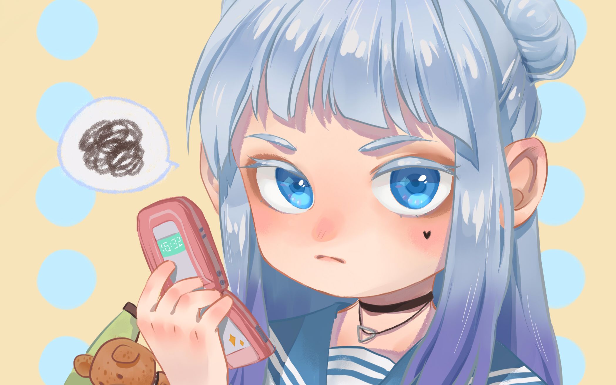 【板绘】水手服q版妹子的sai绘画过程orz_哔哩哔哩_bilibili