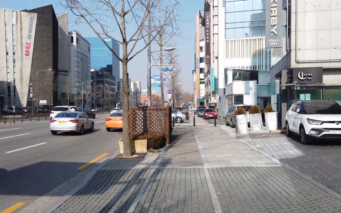 超清韓國漫步首爾江南區狎鷗亭站周邊街景20202