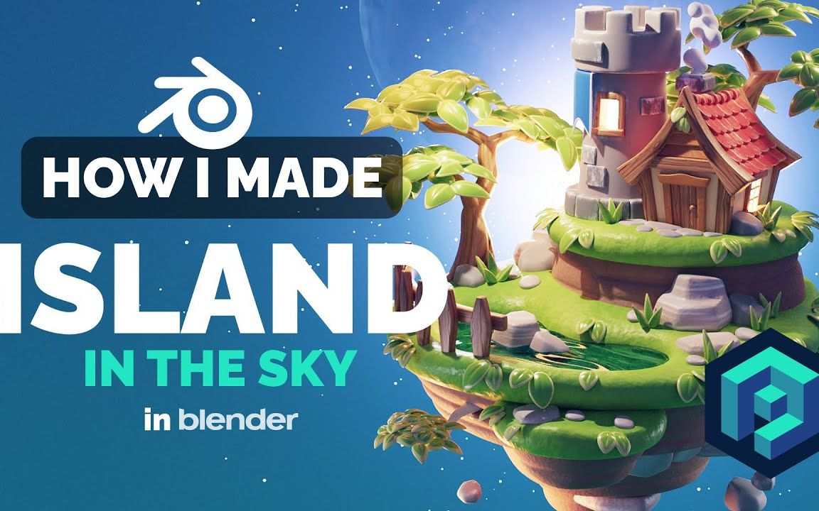 Blender制作低多边形天空岛教程哔哩哔哩bilibili