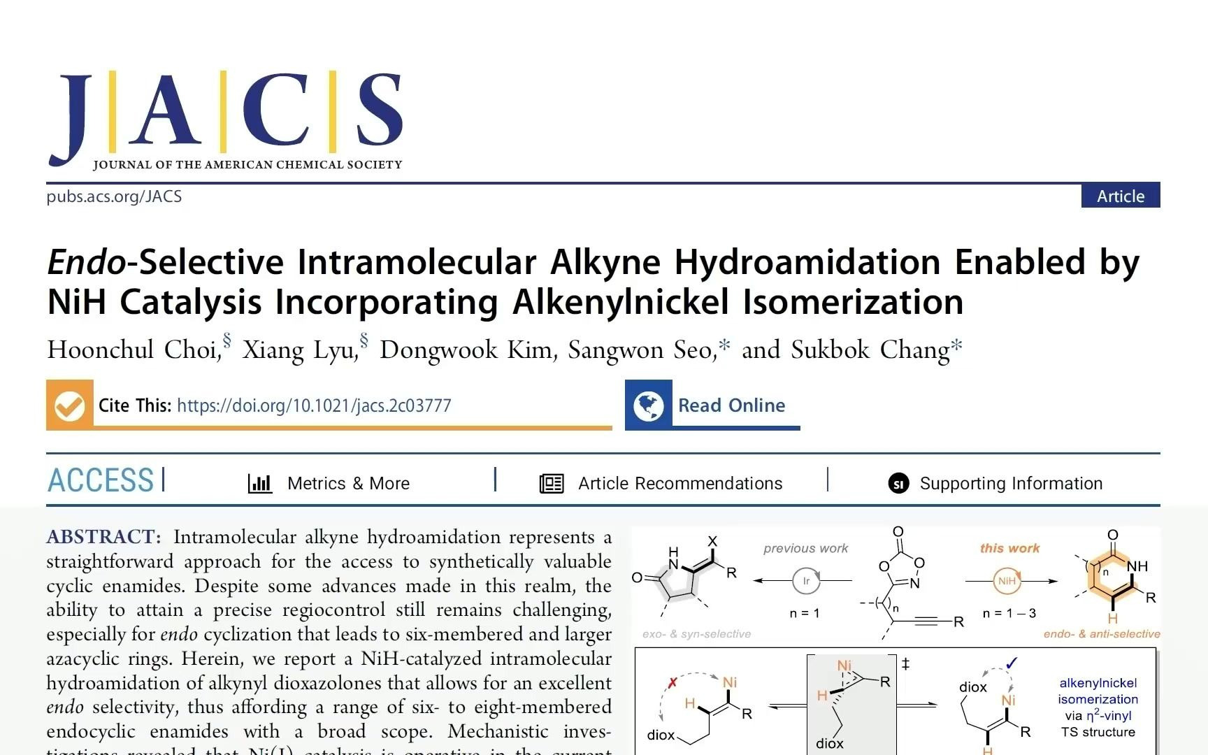 【全英组会ASAP练习2】NiHcatalyzed EndoSelective Intramolecular Alkyne Hydroamidation哔哩哔哩bilibili