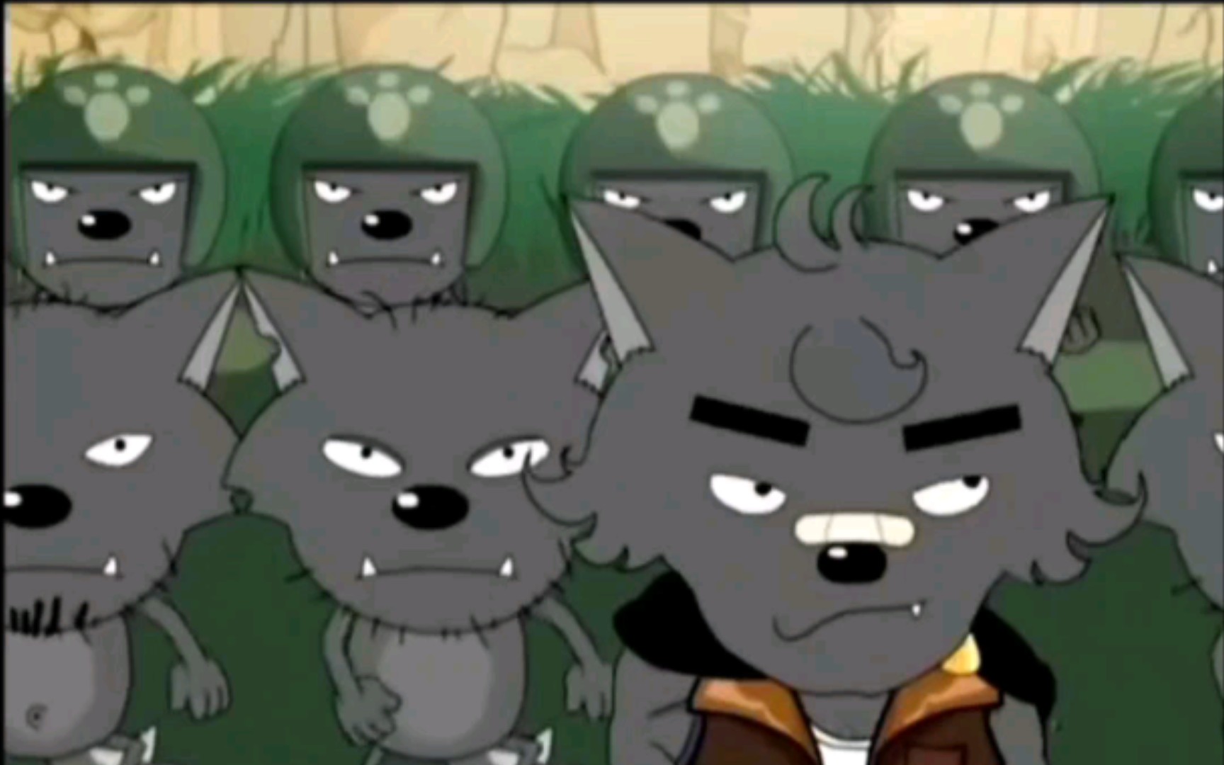 早期羊村保卫战珍贵录像,飞机大炮,狙击枪弓箭手,现代化摩托车队豪华