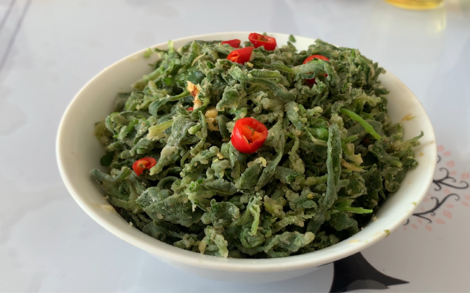 农村妈妈做的羊蹄子棵蒸菜,色香味俱全