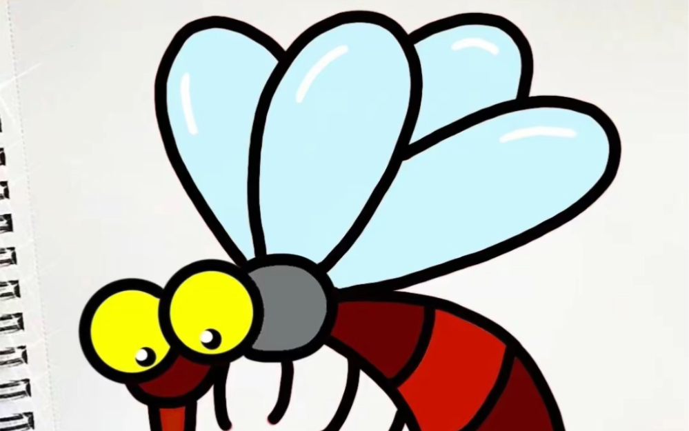 昆虫系列,蚊子03简笔画教程来啦～你们最讨厌的昆虫是什么?